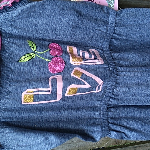 Nwt 2 Romper Set with Hair Scrunchie - Picture 2 of 12